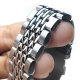 New foreign trade hot selling full loose beads seven beads solid screws detachable with curved elbow stainless steel strap
