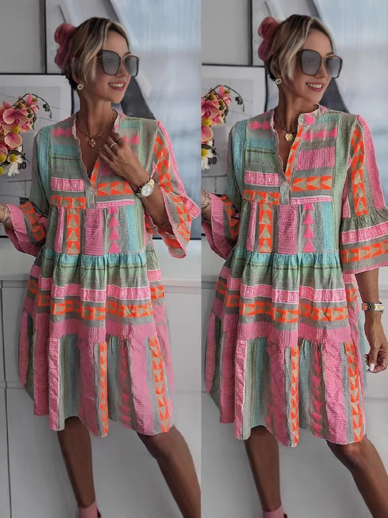 fashionable dress with sleeves