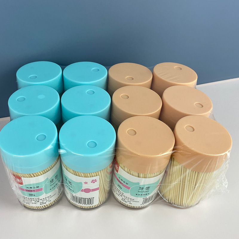 Miaocai flip-top screw cap bottle 500 bamboo toothpicks for one-time cleaning, direct supply from the manufacturer pic 16