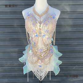 鱼泳衣欧美edc电音节服装tutuds演出服蹦迪DJ夜店酒吧表垒