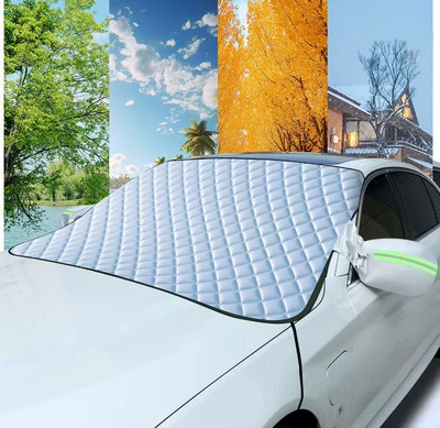 Car Snow Cover, Anti-Frost, Anti-Snow, Front Windshield Car Cover, Window Anti-Freeze Cover, Snow Protection, Sun Protection, Heat Insulation Sunshade (Car snow shield) - snow-shield-large-size
