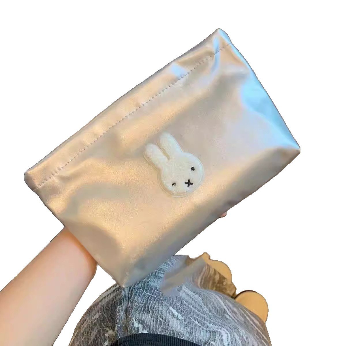 Bolsos de maquillaje de dibujos animados simpáticos de alto valor de la cara, bolsas de almacenamiento de gran capacidad de mujeres, bolsas de almacenamiento de artículos portátiles