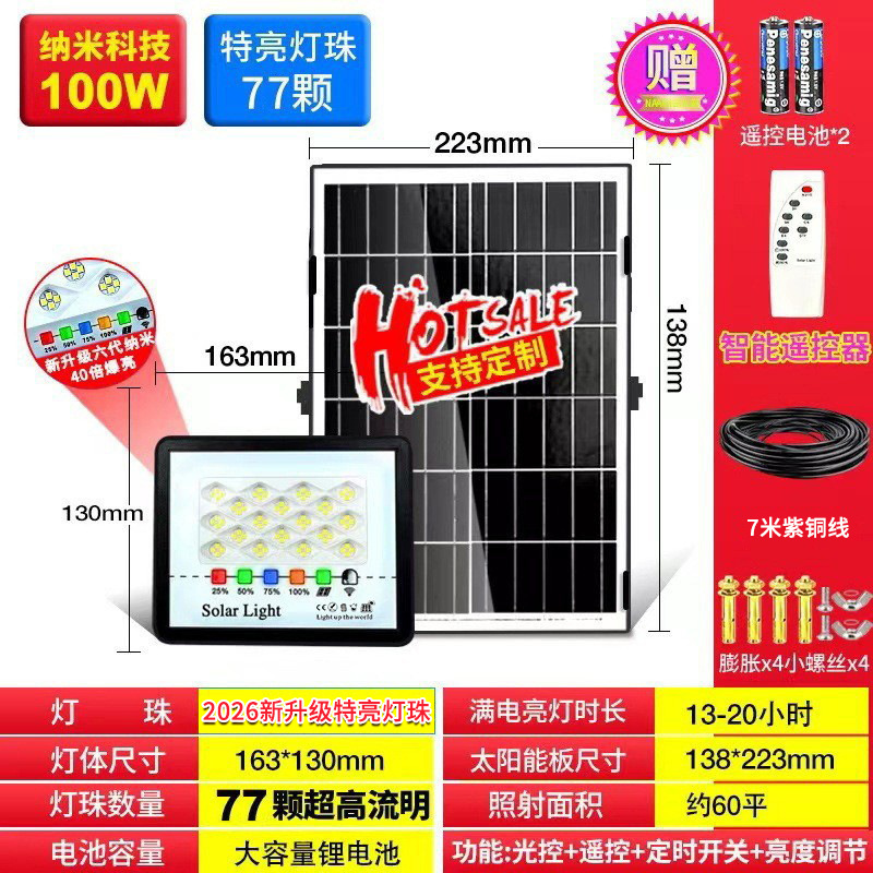 Zhongshan lámparas solar patio al aire libre Luz de inundación interior y exterior iluminación del hogar nuevo rural impermeable lámpara de calle fabricante