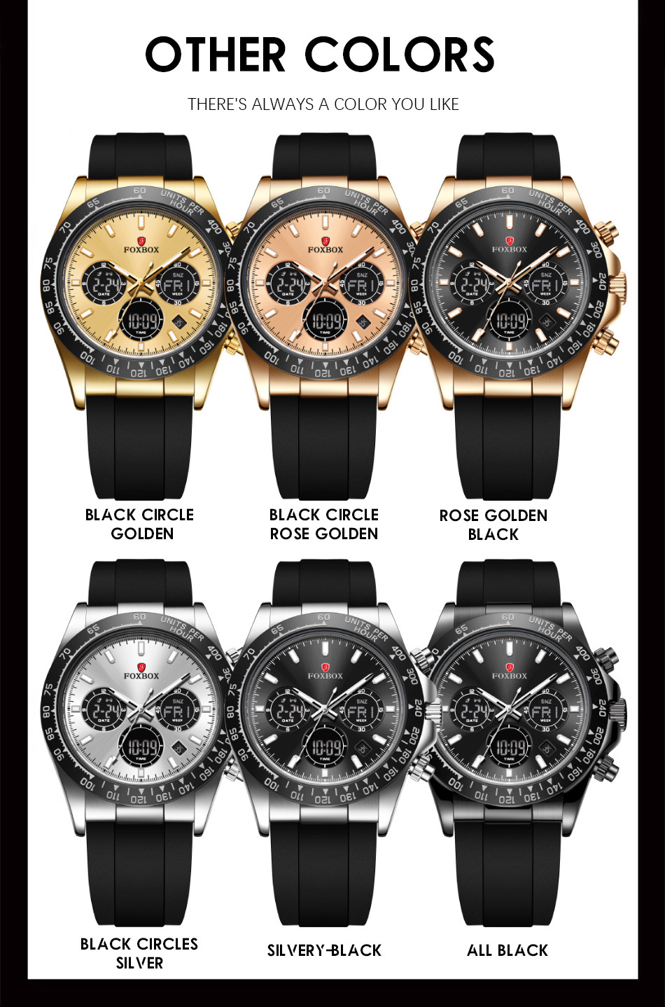 FOXBOX New Dual Display Multifunctional Electronic Watch Luminous Sports Fashion Digital Display Chronograph Watch 0055_voghion.com