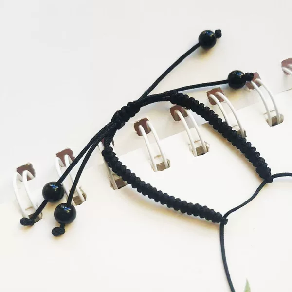DIY Hand-Woven Semi-Finished Kidsren's Bracelets Can Be Worn with Gold Jade Jewelry, Simple and Adjustable Red Rope