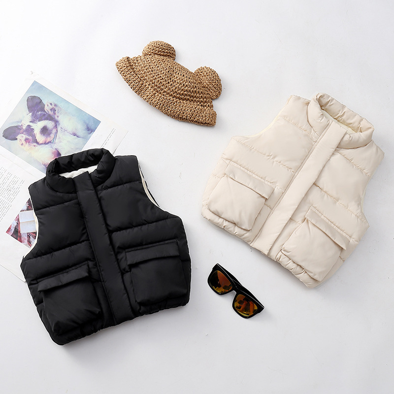 children's vest with down with hood