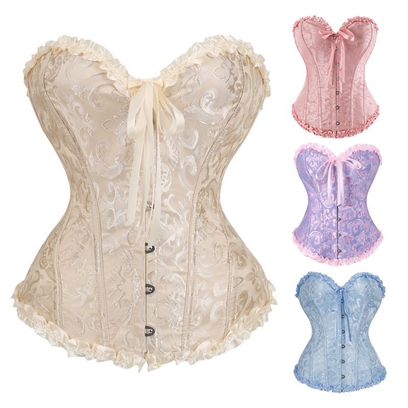 Trendy Palace-Style Retro Lace-Up Corset Waist Trainer Shapewear with Chest Support and Waist Cincher Trendy Palace-Style Retro Lace-Up Corset Waist Trainer Shapewear with Chest Support and Waist Cincher