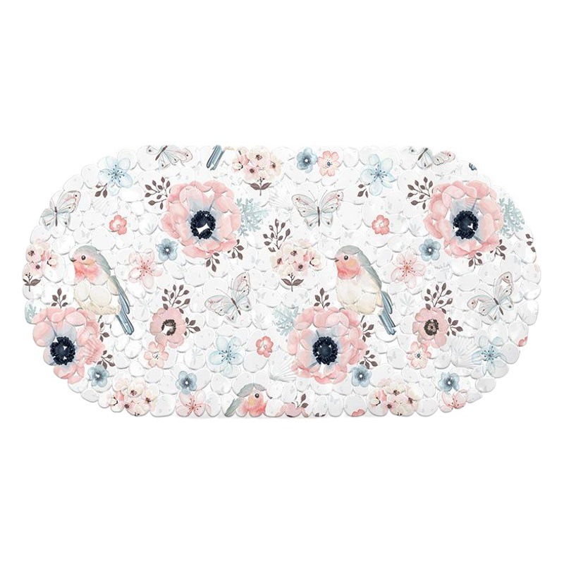 Alfombra de baño impresa bañera estera antideslizante TPE ducha alfombra de baño Nordic ins ventosa de plástico baño alfombra antideslizante