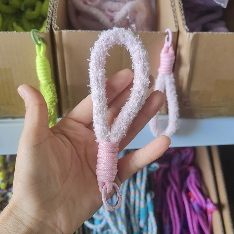 新しい色の手編みの蝶結びのキーホルダーの紐の学生のカメラのかわいいカップルのリュックサックの飾りの紐|undefined