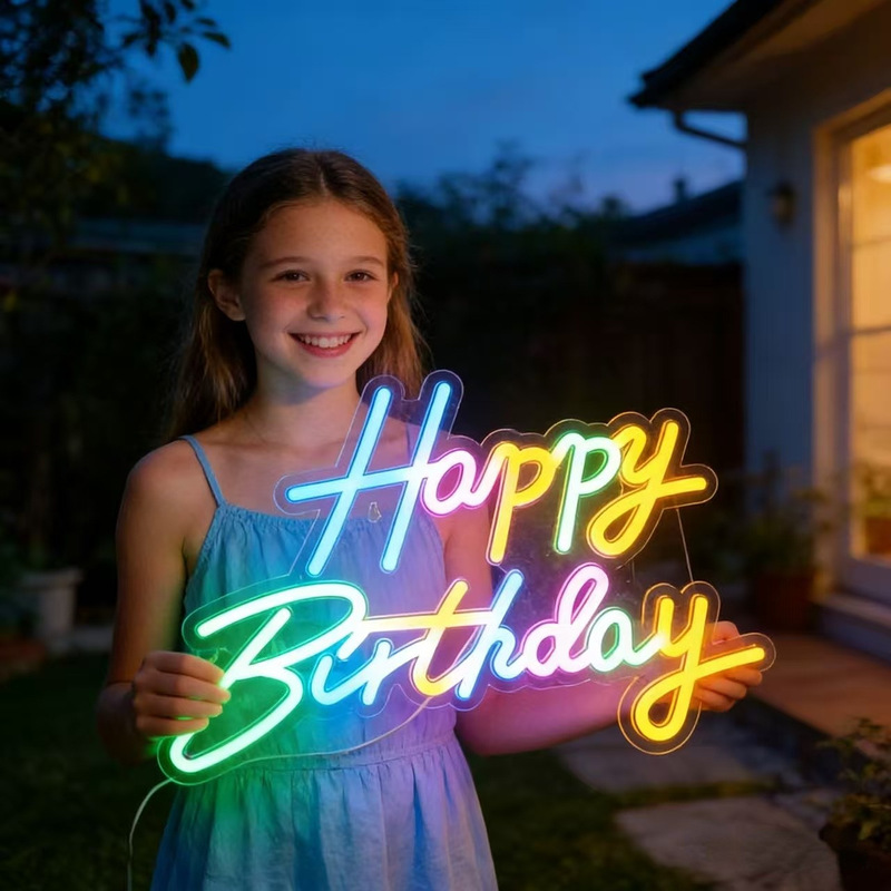 Letter Led Backlit Neon Light Romantic Glowing Light Sign Acrylic Shape Light Bar Party Living Room Decorative Light