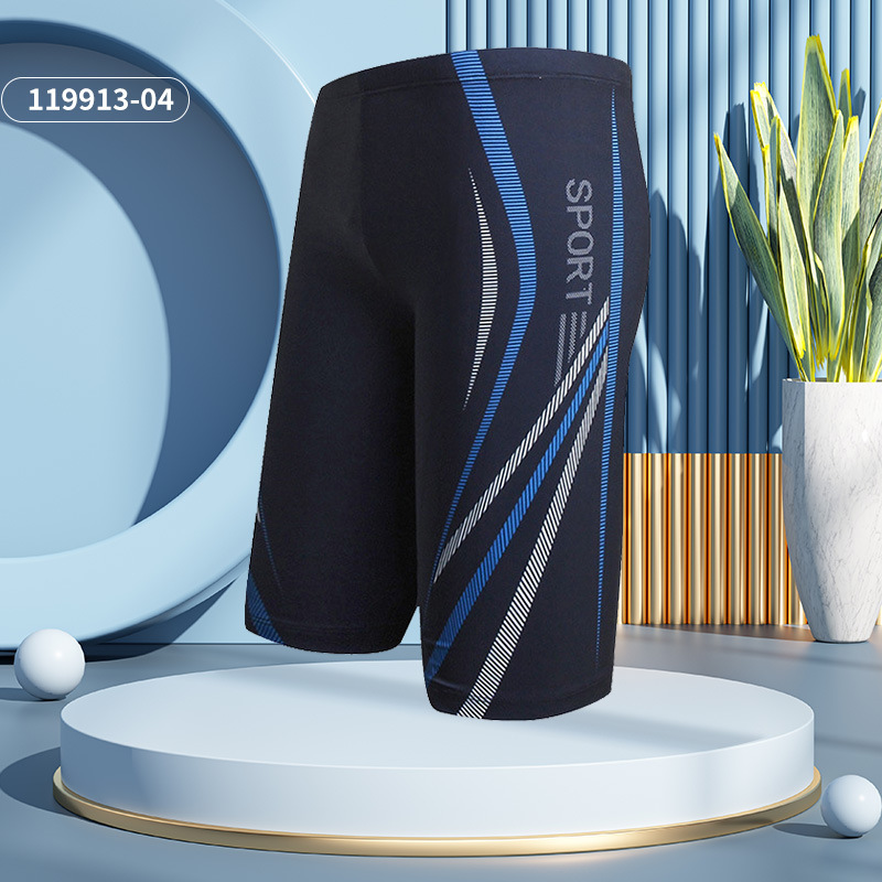 Bañadores de natación para hombres adultos más tamaño Boxer anti-vergüenza con cordones quinto pantalones moda impresa playa Baño de aguas termales