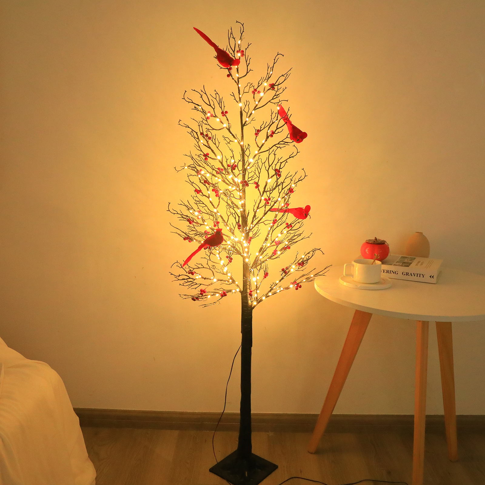 180개의 조명 150CM(빨간 새 4마리)는 사용자 정의해야 합니다.