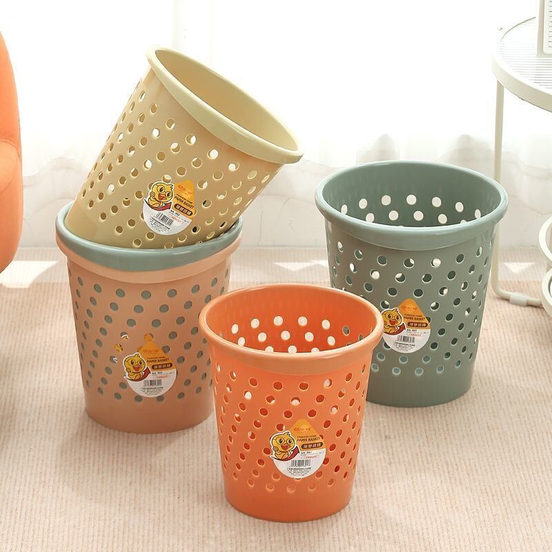 New Style Hollow-Out Plastic Trash Can, Simple and Thickened, Suitable for Home Use in Kitchen, Living Room, Bathroom, and Bedroom, with a High Aesthetic Value New Style Hollow-Out Plastic Trash Can, Simple and Thickened, Suitable for Home Use in Kitchen, Living Room, Bathroom, and Bedroom, with a High Aesthetic Value