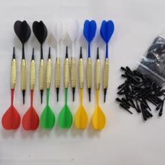 Colorful 18g integrated soft darts with 100 tips 12 soft Decathlon darts set 243g/set