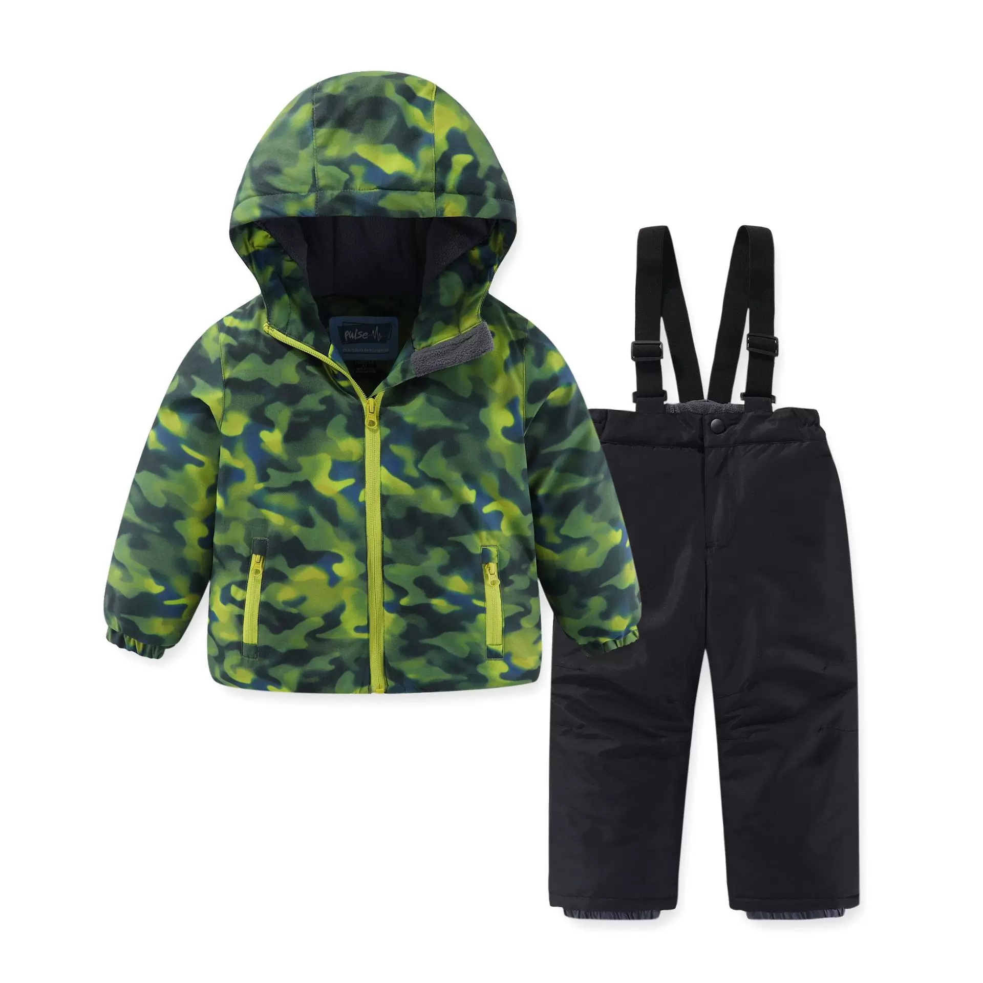 儿童滑雪服现货黑色扎染户外运动加厚防风保暖登山服外套男童批发