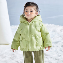 儿童羽绒服 23年冬季新款韩系田园风轻暖男童羽绒服外套 织里童装