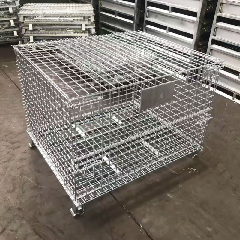 仓储笼折叠铁框带轮移动周转笼仓库物流快递分拣重型仓储笼厂家|undefined