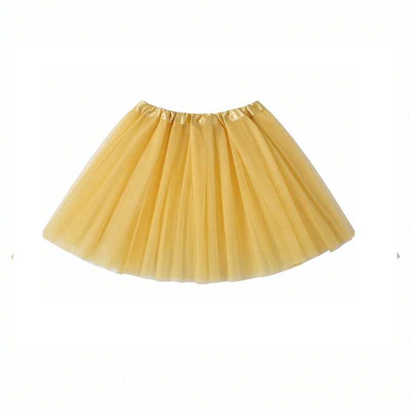 Falda de tul de tres capas para niñas, estilo europeo y americano, para ballet, fiestas de cumpleaños, falda abullonada.