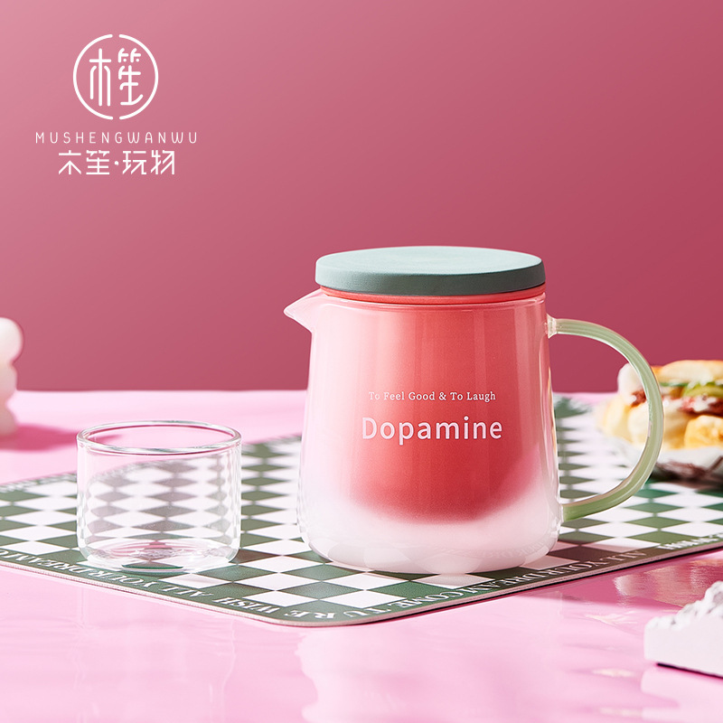 木笙玩物高颜值多巴胺玻璃泡茶壶耐高温单壶茶水分离办公室花茶壶