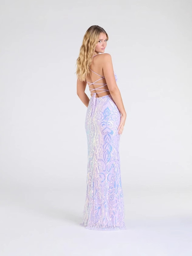 Transfronterizo Amazon venta caliente nuevo vestido de fiesta de mujer europea y americana con lentejuelas con cuello en V sexy vestido image 3