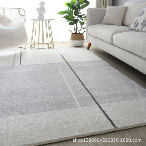 New imitation cashmere living room carpet, home bedroom, large area, fully covered light luxury carpet, floor mat, stain-resistant carpet for living room