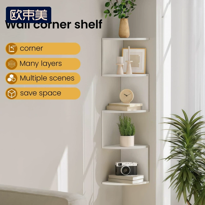 Настенная полка для хранения, угловая перегородка для хранения на стене в спальне, угловая настенная прикроватная угловая треугольная угловая полка для хранения
