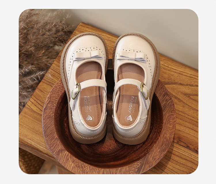 Mädchen Lederschuhe Mit Schleife Weiche Sohle Für Auftritte_voghion.com