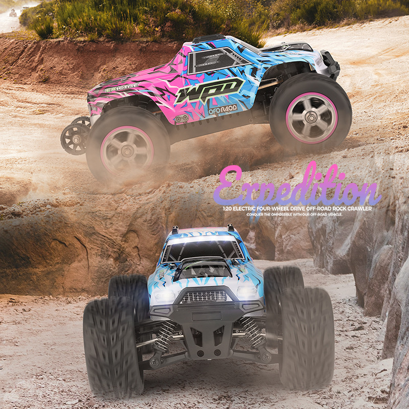 Weili 204006 Electric Four-wheel Drive Off-road Vehicle 1:20 Full Scale 2.4G Big Foot High Speed RC Remote Control Car Toy
