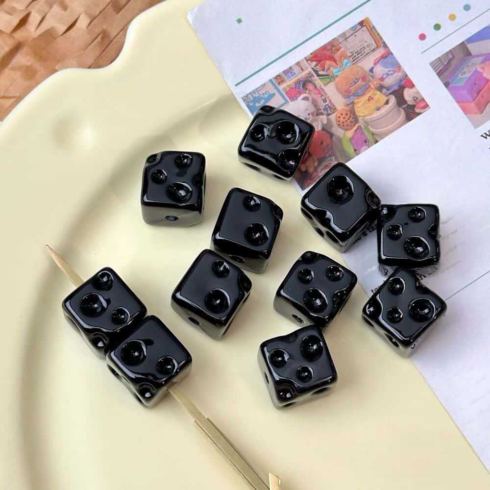 Acrílico color caramelo queso agujero recto beads diy accesorios de joyería de cadenas de teléfonos móviles colgantes de beads sueltos llaveros beads