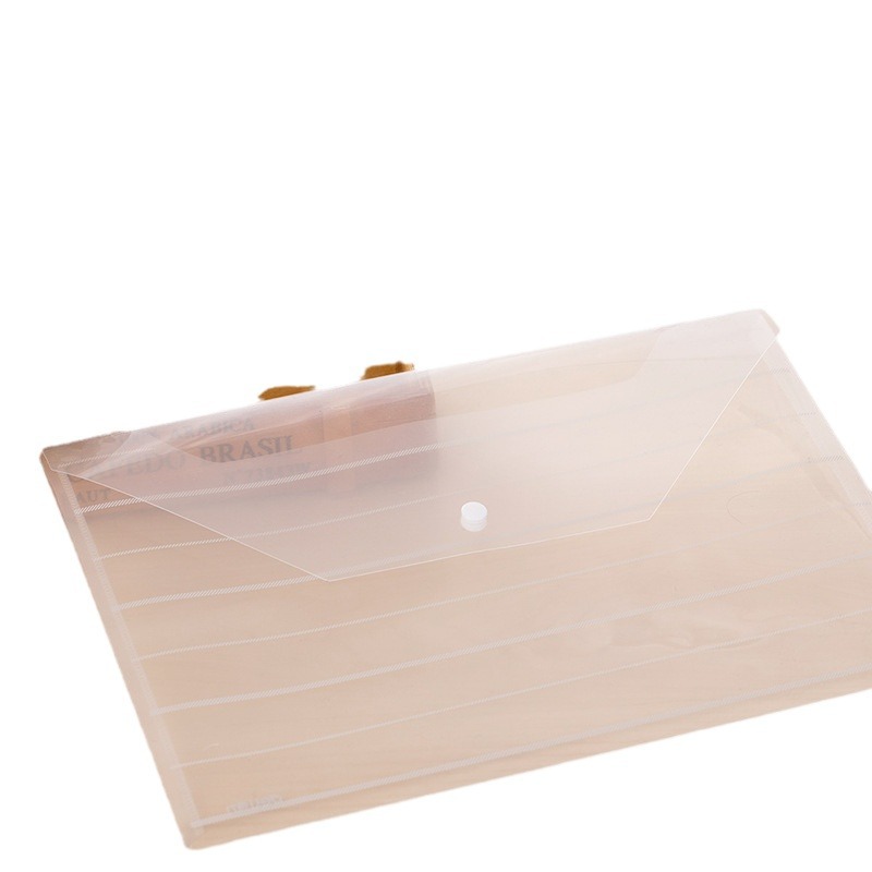 Bolsa de archivos Deli 8313 para estudiantes A4 clasificación de gran capacidad bolsa de almacenamiento de información de plástico transparente