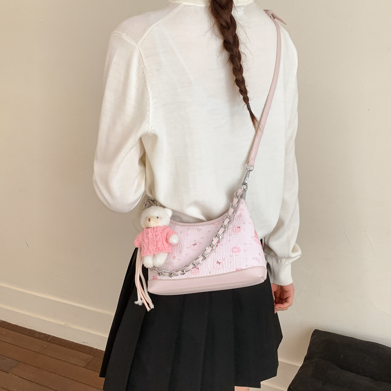 Corea del sur de la impresión de aire extranjero 2026 primavera nueva gran capacidad retro bolso de hombro de hombro bolso diario de mujer image 4