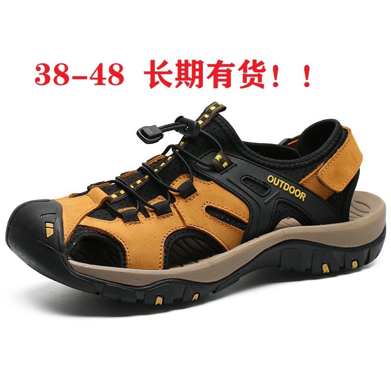 Sandalias para hombre 2025 nuevos zapatos de playa antideslizantes de suela suave de doble uso de verano para hombre sandalias y zapatillas casuales de estilo explosivo transfronterizo