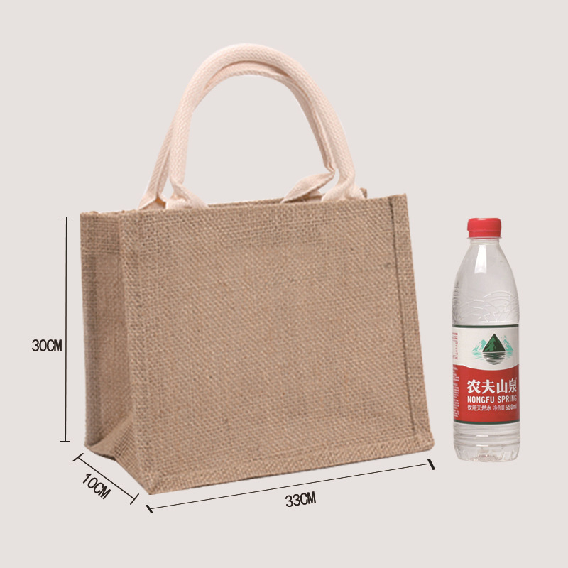 Impresión de bolsas de lona Bolsa de lino Tote spot MUJI souvenirs shopping yute lino impresión de gran capacidad