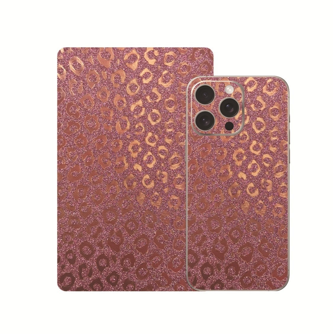 磨砂炫彩豹纹闪钻背膜切膜机专用膜手机后膜全包闪粉背贴磨砂贴纸