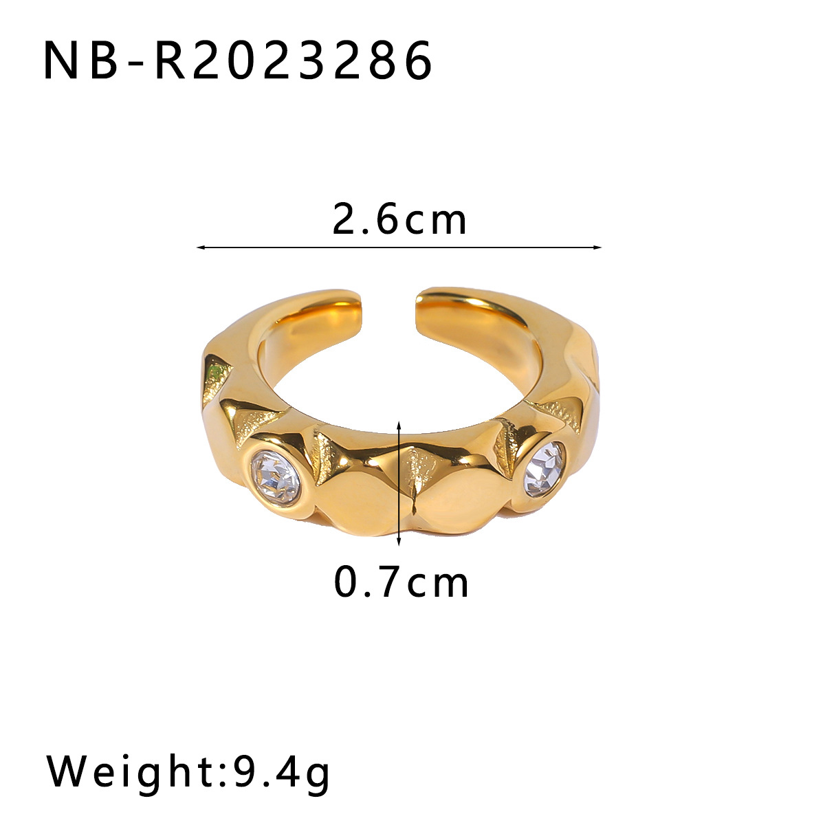 Open Rings Classification Wholesale Jewelry Casual Elegant Lady Starfish Titanium Steel Plating Open Rings