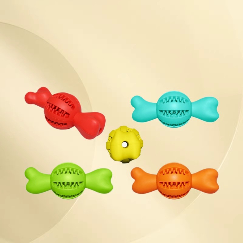 Pet Supplies Rubber Toy Rugby Ball Teething and Training Dental Cleaning Stick for Large and Medium-Sized Dogs