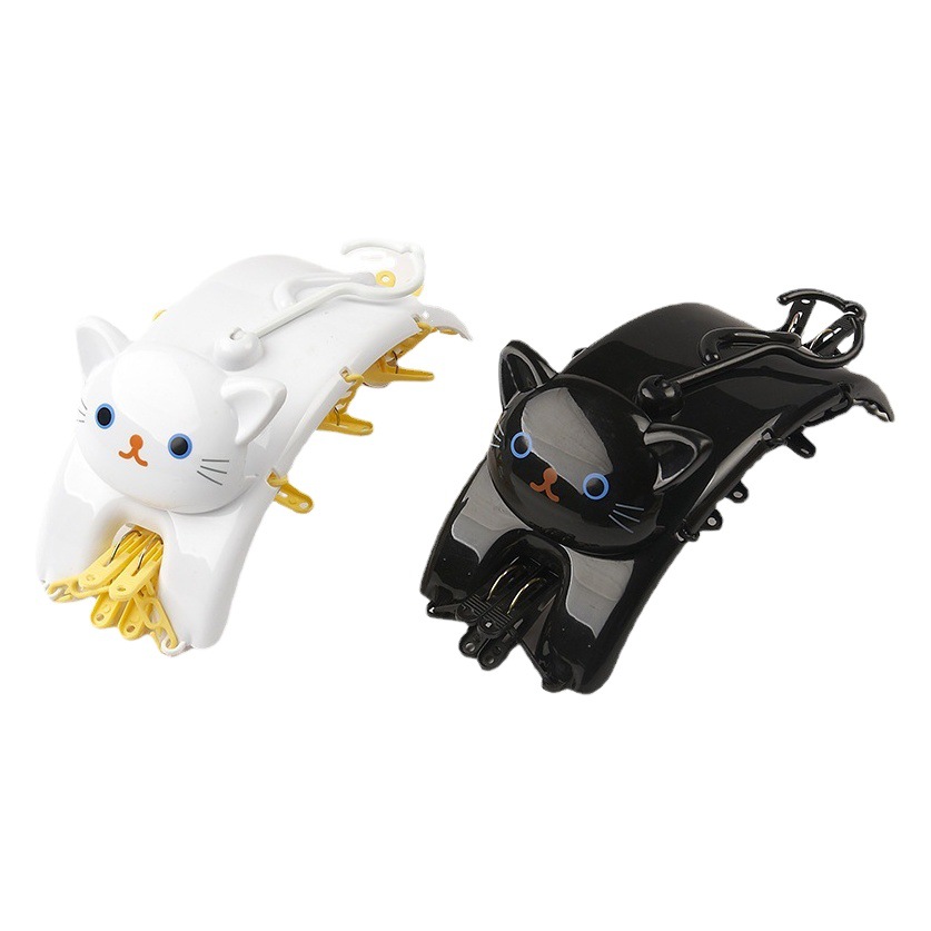 Percha Multifuncional con Diseño de Gato de Dibujos Animados para Secar Calcetines, Tendedero para Ropa de Dormitorio o Balcón.