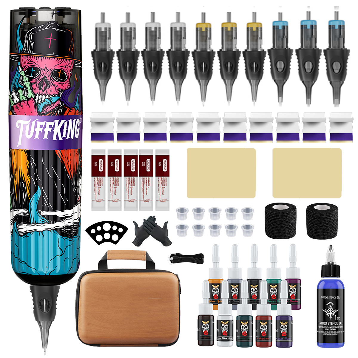 Corte transfronterizo, niebla, carcasa de bricolaje, máquina de tatuajes de bolígrafo de fuente de alimentación, máquina de tatuajes de motor, patrón de personalidad, bolígrafo de tatuajes de venta caliente