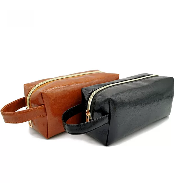 Cross-border Cosmetic Bag European and American Unisex Travel Wash Bag Retro Oil Wax Business Large Capacity Storage Bag