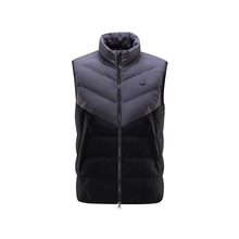 跨境9區智能發熱服男冬季新款立領充電加熱保暖恆溫背心電熱馬甲