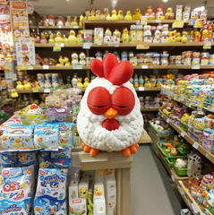 跨境新品 Mini chicken 迷你小鸡咯咯鸡酷炫小鸡没睡醒的小鸡摆件