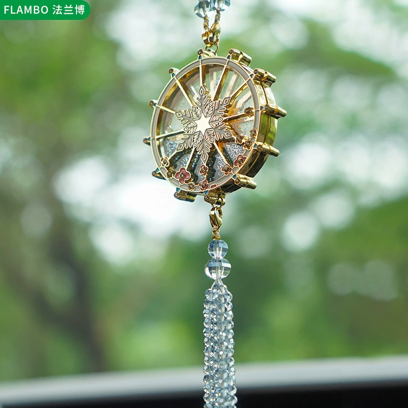 Автомобильные подвески 2024 новые внутренние зеркала заднего вида ювелирные изделия колеса обозрения с зыбучим песком хрустальные подвески высокого класса