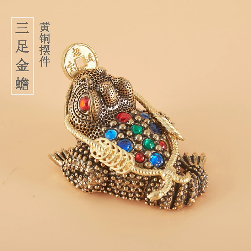 Латунный ремень с бриллиантом трехногая золотая жаба творческая ручка для домашнего украшения