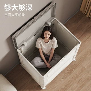 被子收纳箱家用可折叠超大容量换季衣服整理箱翻盖储物柜衣物