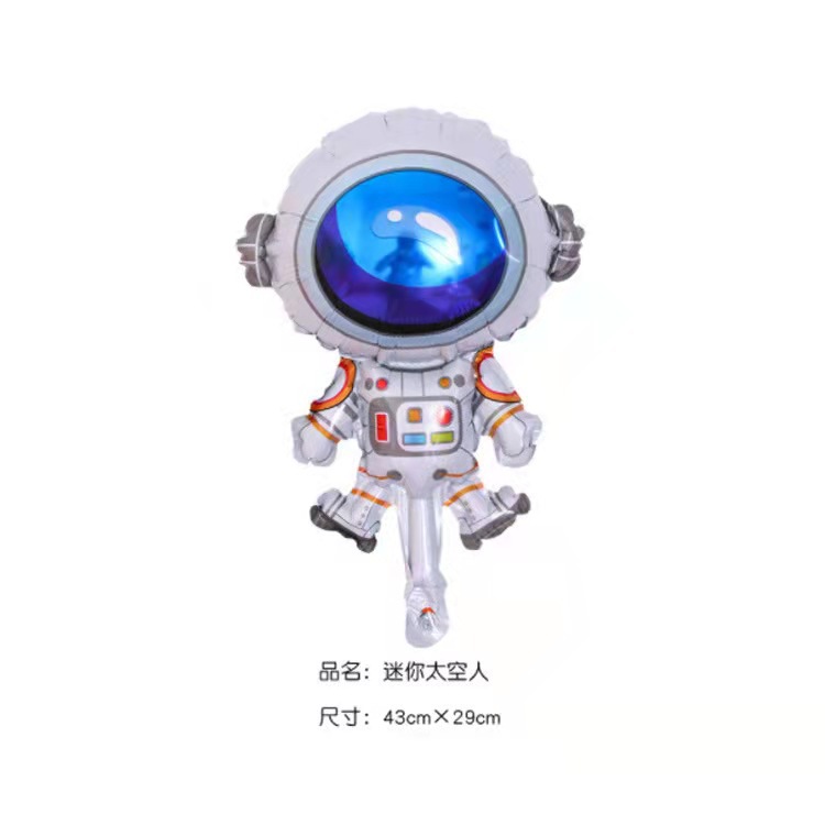 Tema de dibujos animados cumpleaños infantil astronauta nave espacial cohete película de aluminio globo de ciencia ficción diseño globo decorativo