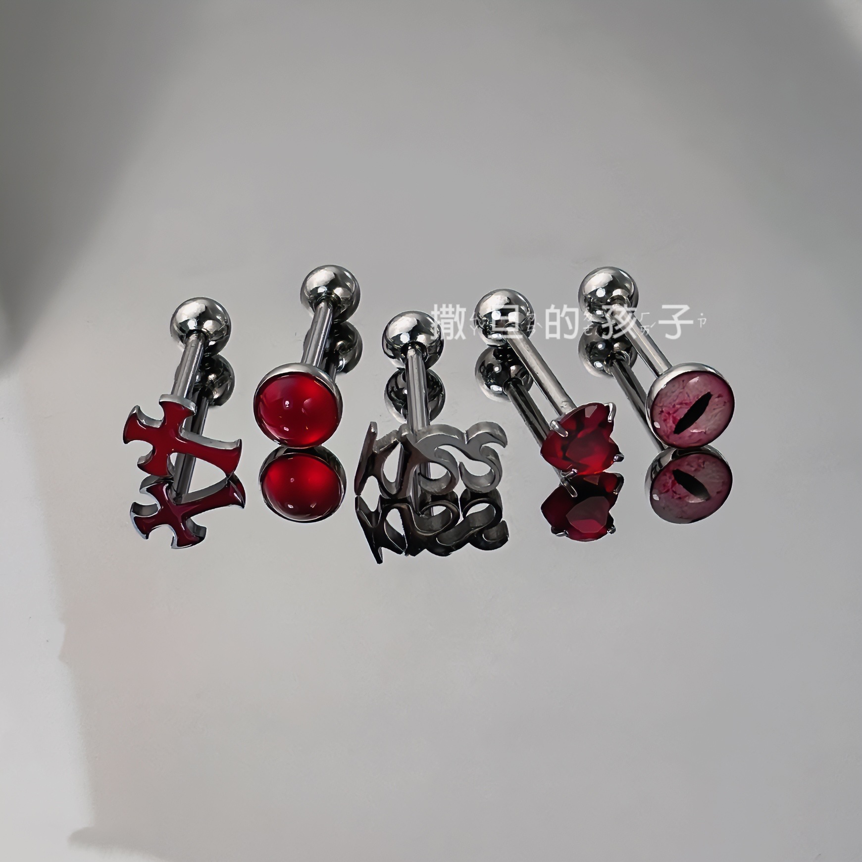 Labret stud lip piercing jewelry styling detail