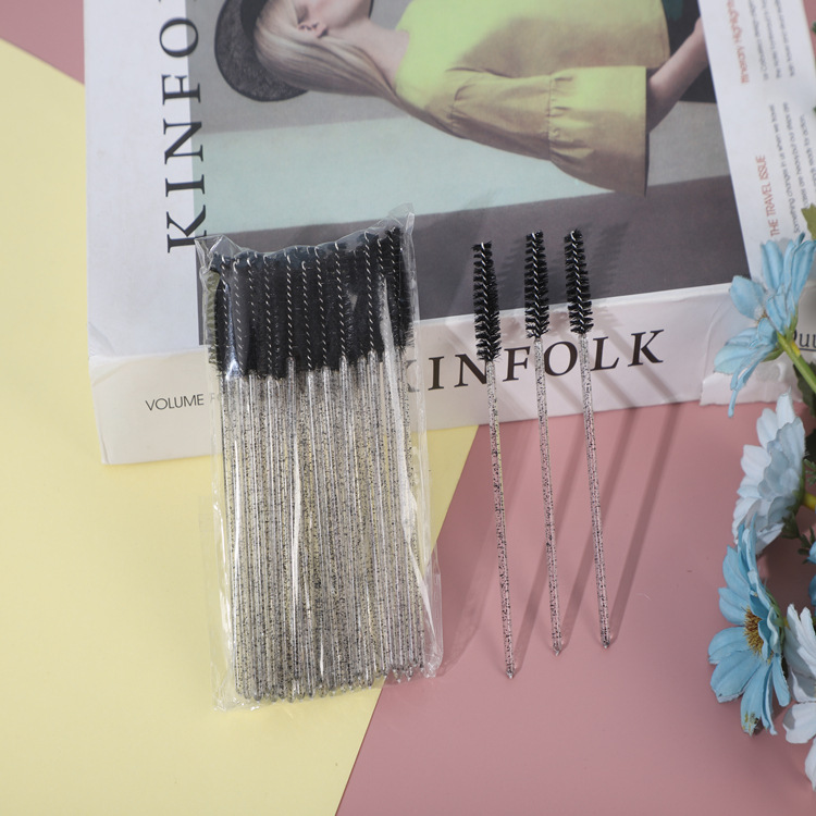 Nuevo cepillo de pestañas de cristal cepillo de cejas de pestañas espiral cepillo de cejas multicolor mini peine maquillaje maquillaje belleza