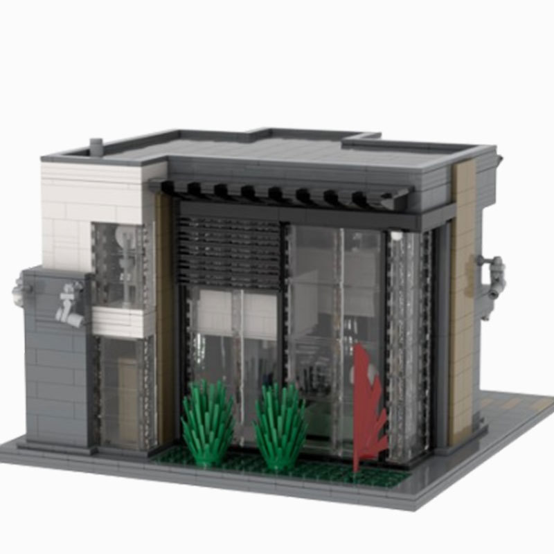 Modern Street Scene Architecture Assembly Building Blocks Toy_voghion.com
