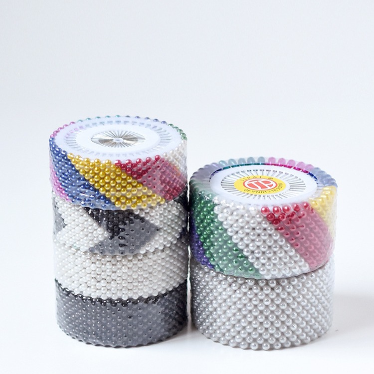 Exquisito pin redondo nuevo PIN de cuentas de posicionamiento aguja vinculante tela fija perla aguja DIY tienda de flores