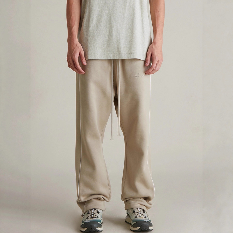 Essentials Hhh Embroidered Autumn and Winter Fleece-Lined Sports Casual Straight Autumn and Winter Pants for Men and Women Heavy Cotton Trendy